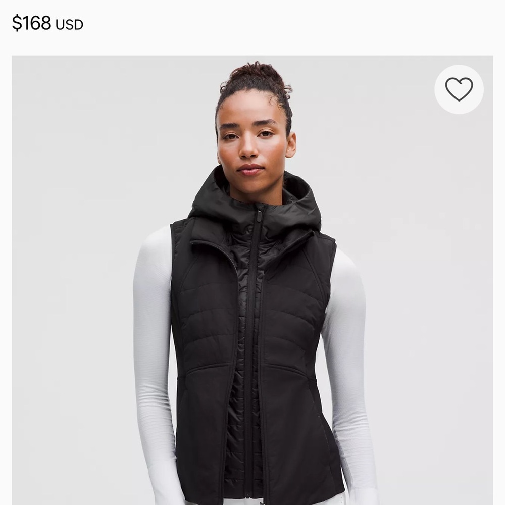 Lululemon Athletica Black detachable hood Vest